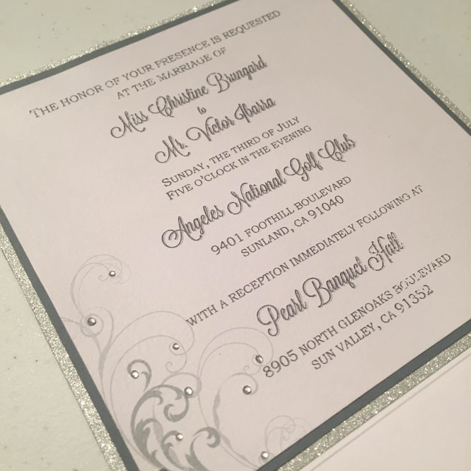 Christine's DIY wedding invitations