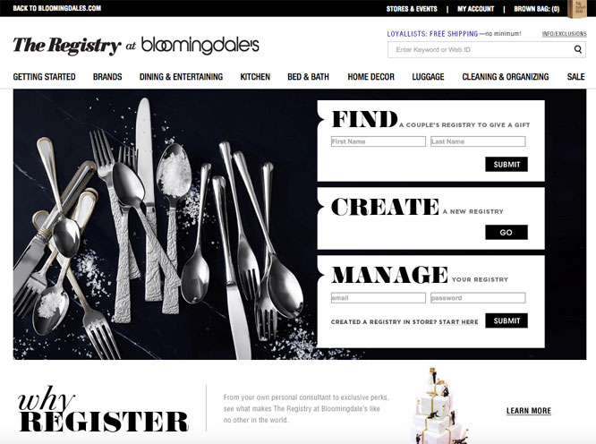 wedding registry