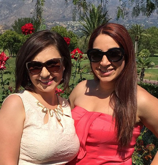 Talar and her maid of honor