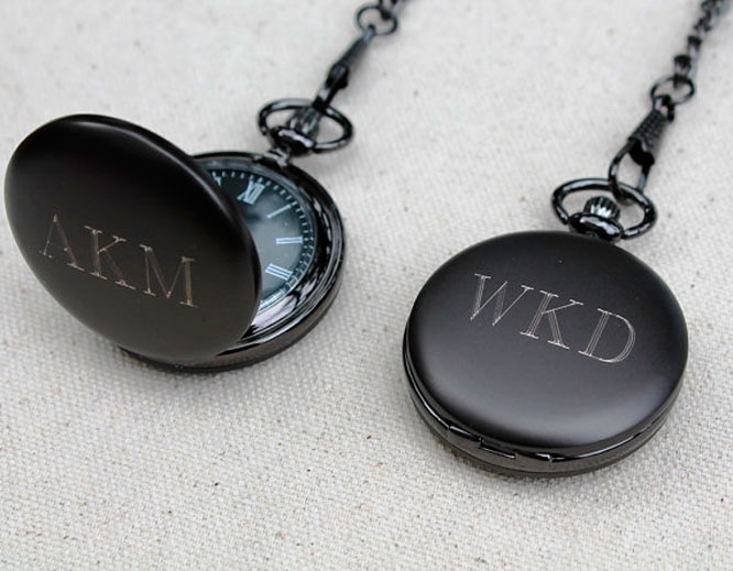 Groomsmen Gifts: personalized pocket watch