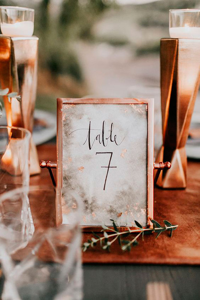 Copper and Rose Gold Wedding