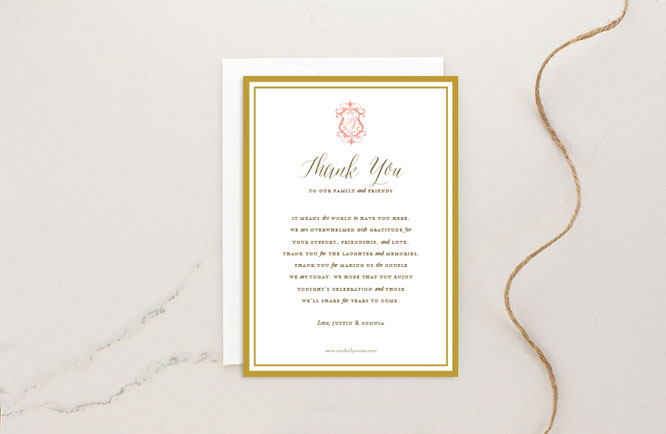 Cordially Thank You Cards