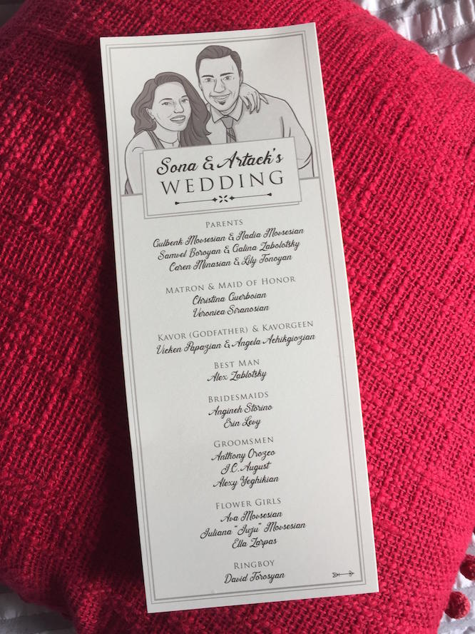 Sona and Tak's Custom Wedding Program