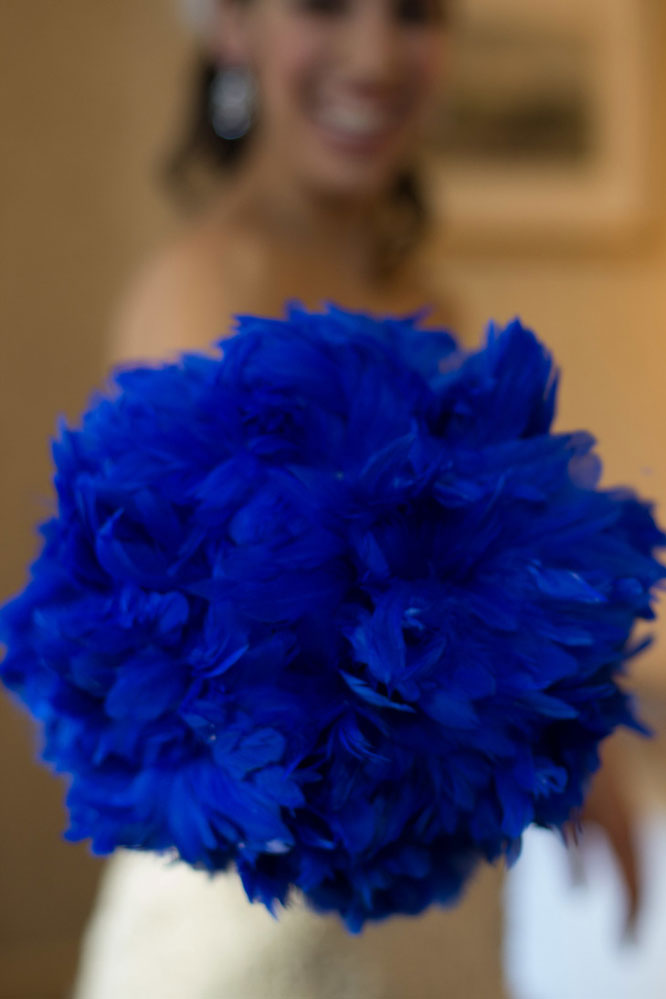Feather bridal bouquet