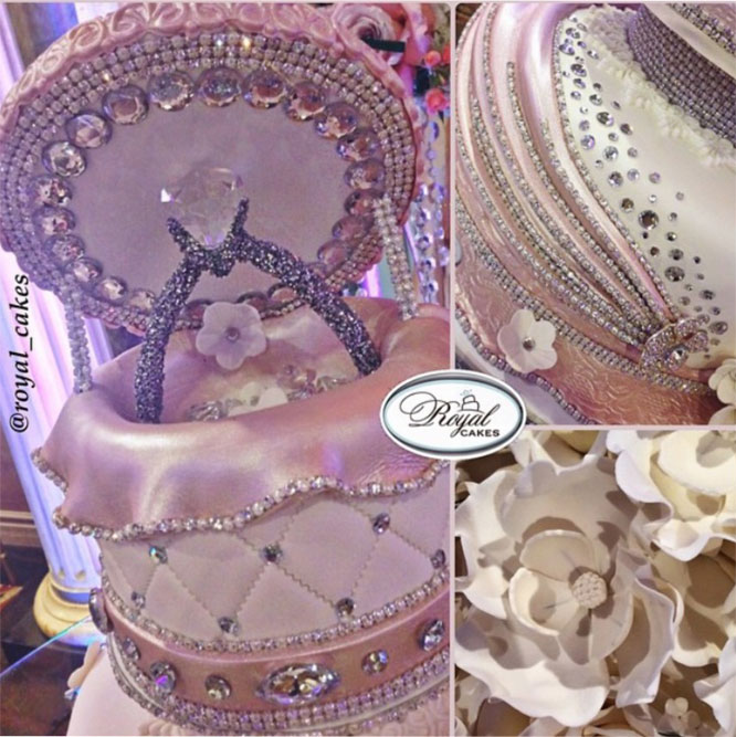 engagement ring box cake