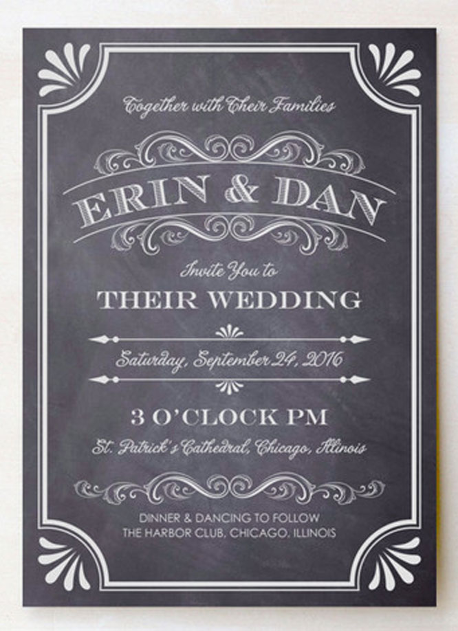 invitation trends black and white