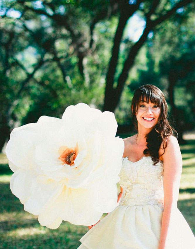 Oversized Paper Flower Bridal Bouquet