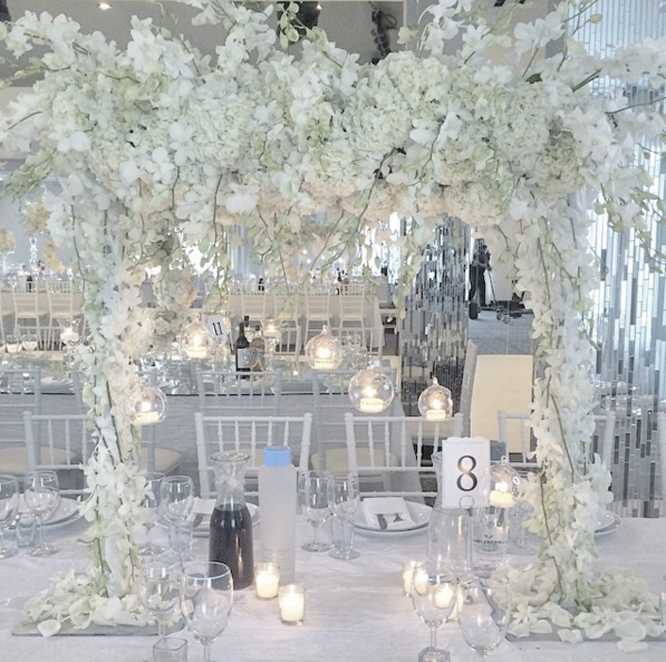 Winter Wedding Centerpiece by Petals LA