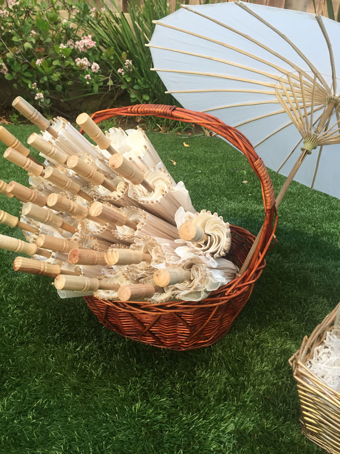 Christine's umbrella favors 